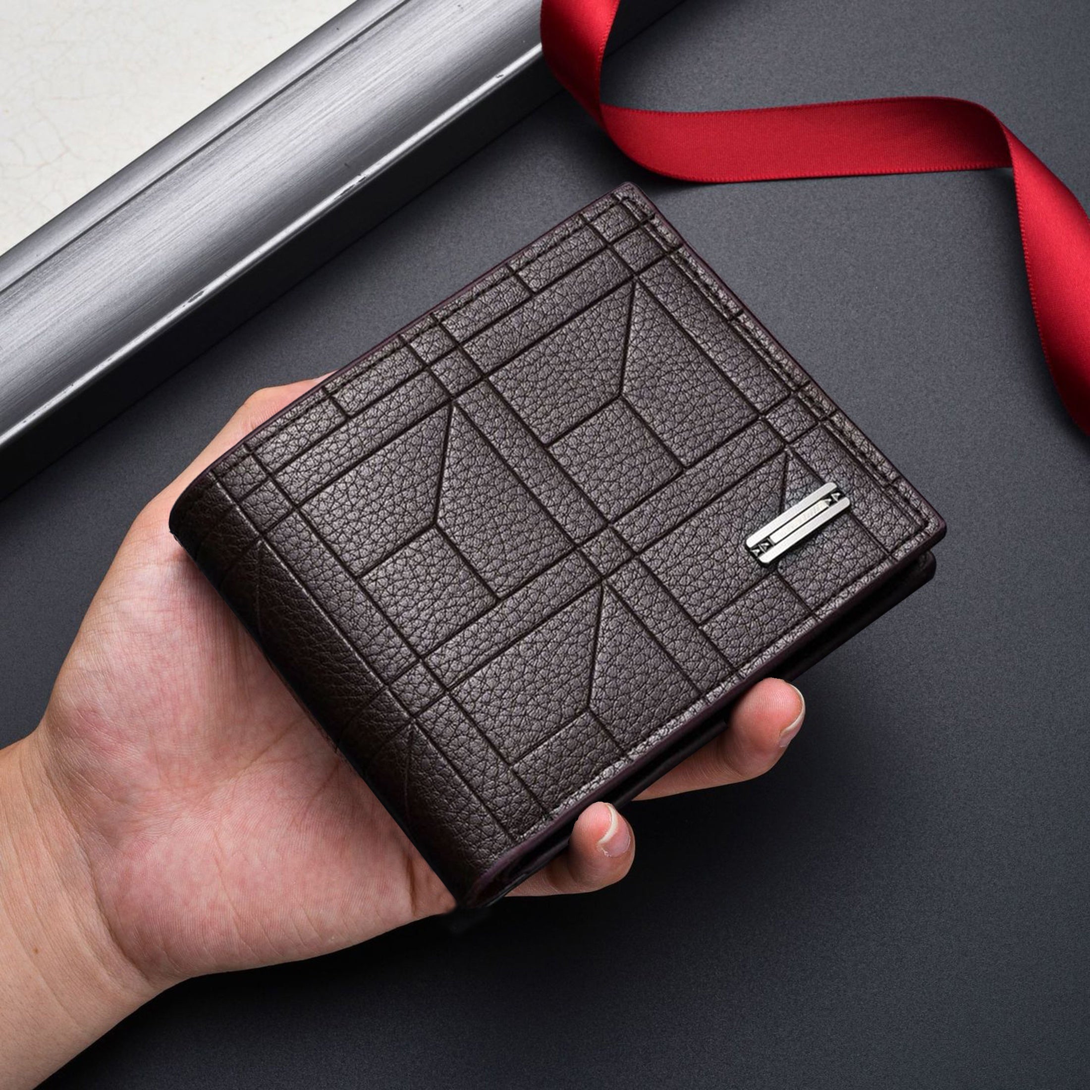 Men's PU Leather Wallet with Large Capacity & Multi-Card Slots Perfect Gift for Him