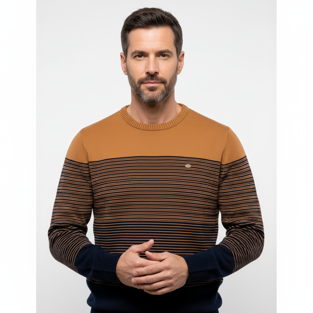 Tom Adams Striped Pullover – Men’s Casual Knit Sweater